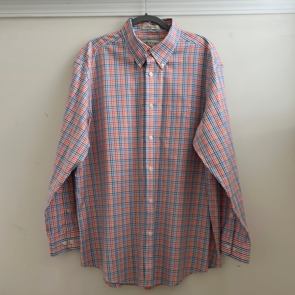 NWOT, XL, Orvis Multi Colored Cotton Shirt